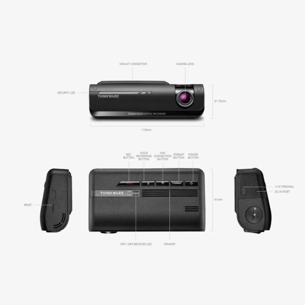 Thinkware F770 Dash Cam Dual Channel Wifi GPS 16GB 3 Thinkware F770 Dash Cam Dual Channel Wifi GPS 16GB - Ảnh 3